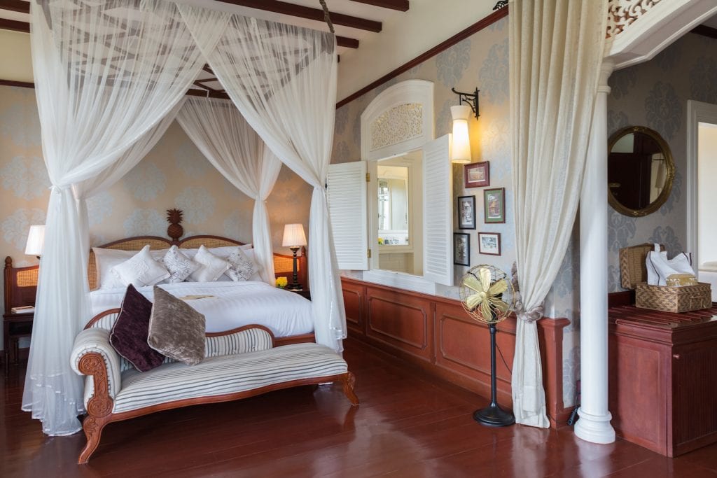 Explorator suite at Luang Say Residence, a 5 star luxury boutique hotel located in the UNESCO heritage city of Luang Prabang, Laos