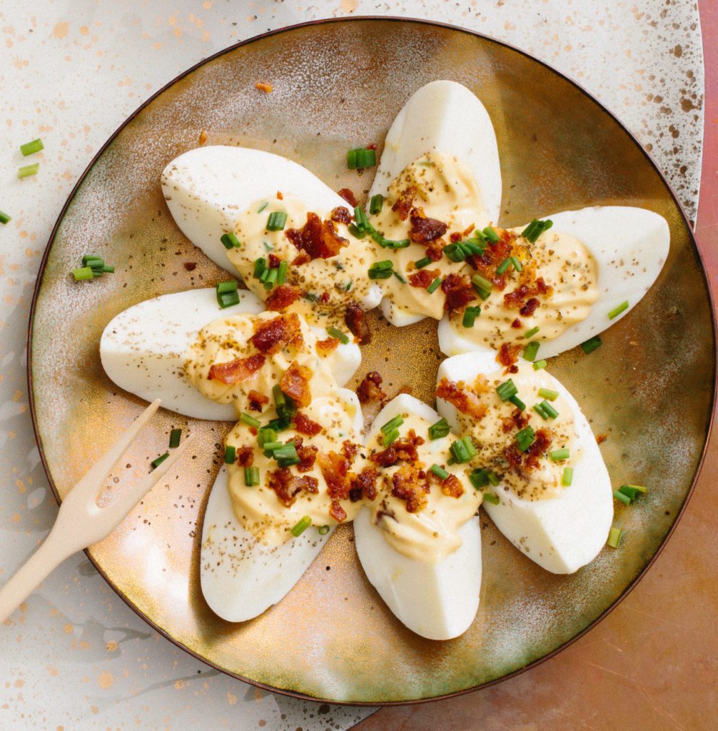 Smoky Bacon Deviled Eggs