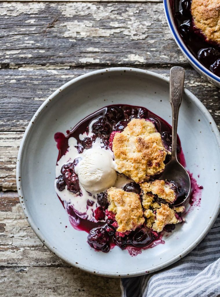 Gluten-Free Cherry-Berry Corn-Flour Cobbler Recipe