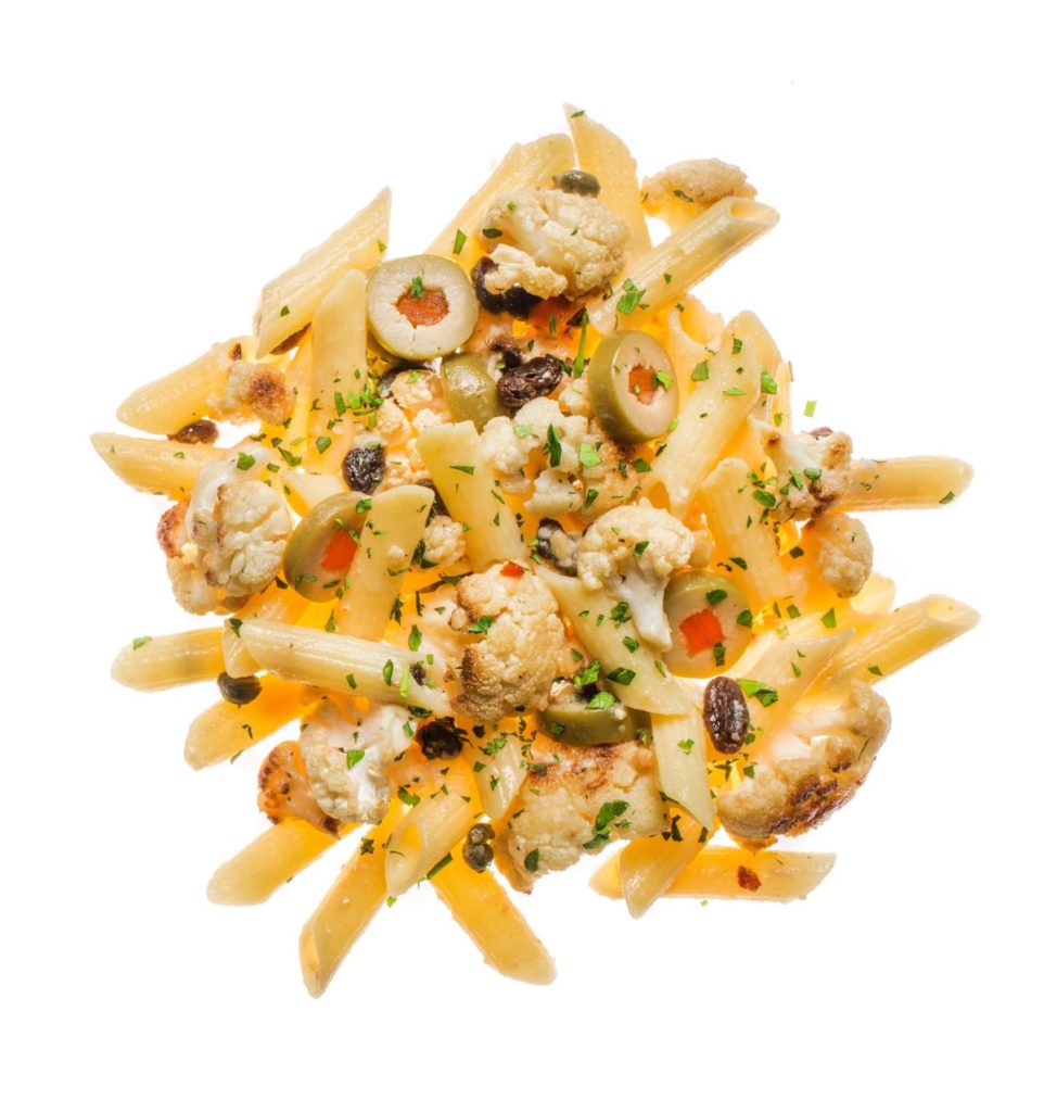 Pasta with Roasted Cauliflower, Pimento-Stuffed Olives, and Breadcrumbs Gluten-Free Recipe