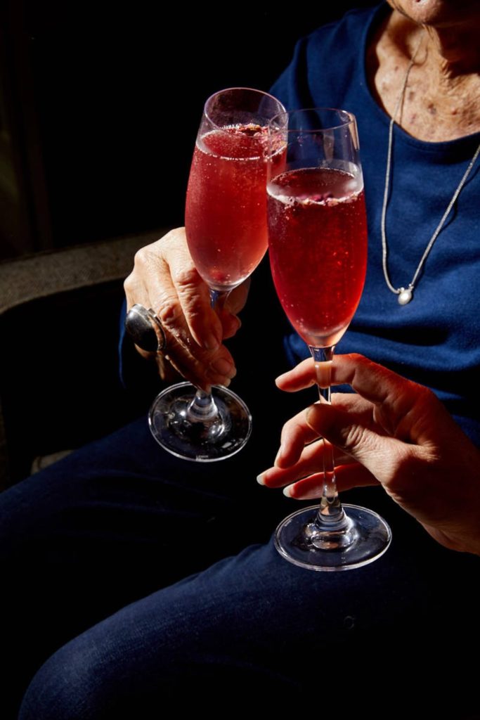 Sparkling Pomegranate-Rose Cocktail Recipe