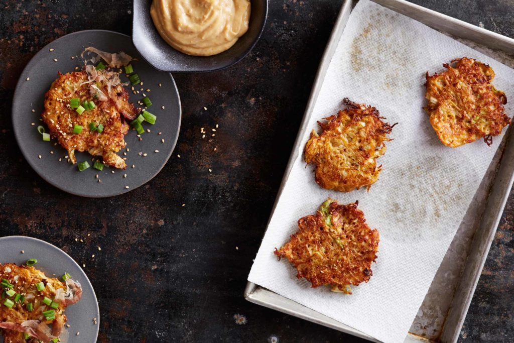 Gluten-Free Spaghetti Squash Fritters with Miso Aioli  Recipe