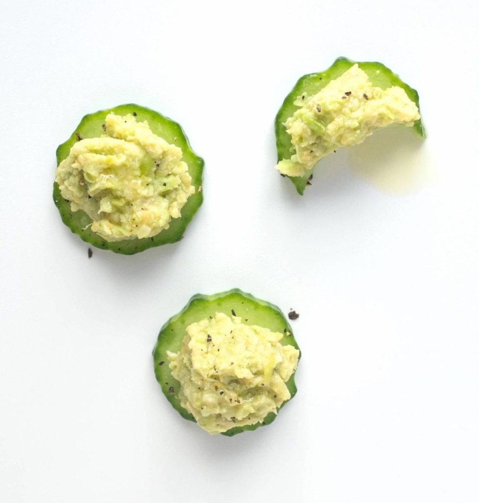 Gluten-Free Edamame Hummus with Cucumber Recipe