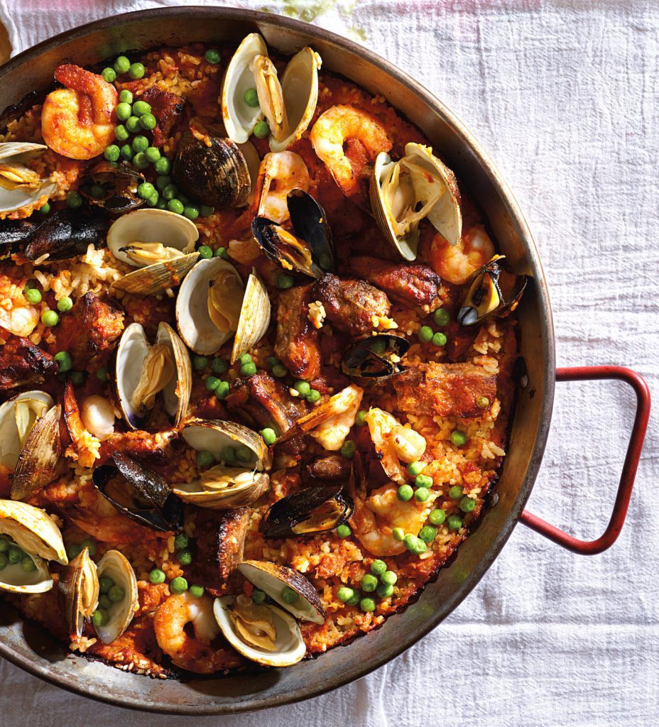 Seafood Paella with Baby Back Riblets