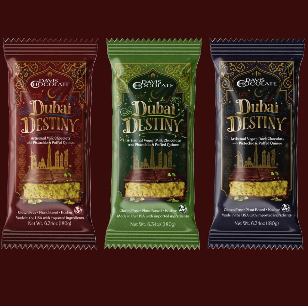 Dubai Destiny gluten-free chocolate bars